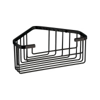 Gedy Deep Corner Shower Basket - Black